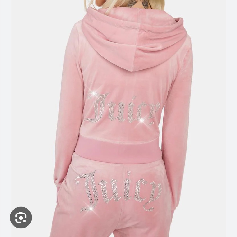 JUICY COUTURE PINK VELVET TRACKSUIT PANTS( matching jacket available )
